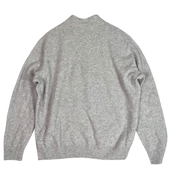 Vineyard Vines Cashmere 1/4 Zip Pullover Sweater Mens XL Grey Textured Preppy - Picture 4 of 9